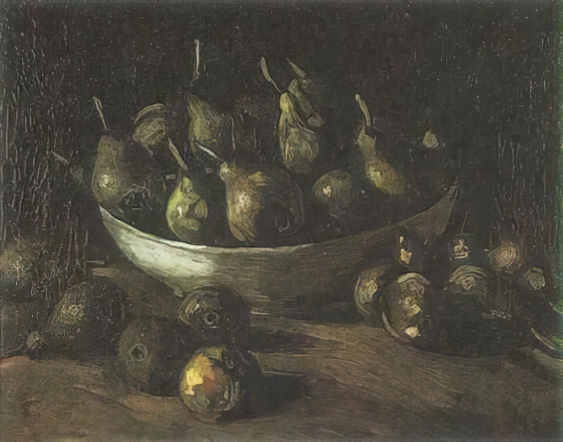 Vincent van Gogh Starry Night Poster: A Curator's Guide to Owning an Icon - Still life with an Earthern bowl and pears by Vincent van Gogh