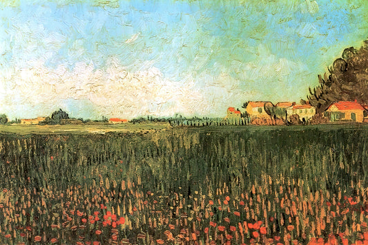 Vincent van Gogh: From Post-Impressionist Master to Modern Collectibles - Farmhouses in a Wheat Field Near Arles by Vincent van Gogh