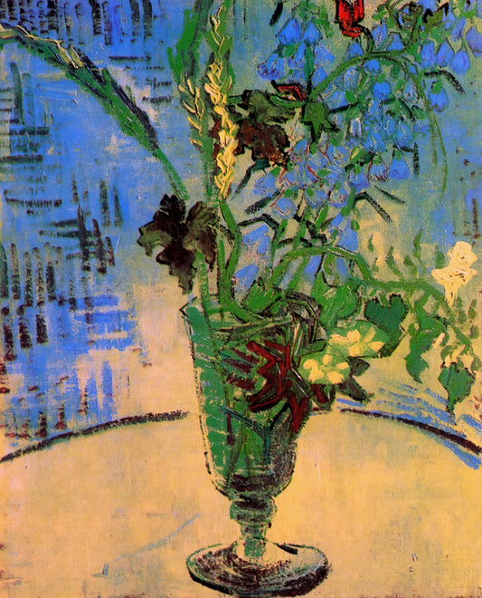 Vincent van Gogh: The Tormented Genius Who Transformed Modern Art - Still Life Glass with Wild Flowers by Vincent van Gogh