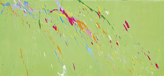Walasse Ting Art: The Vibrant Fusion of Expressionism and Chinese Ink Painting - Raindrops Keep Falling on My Head - 1973 by Walasse Ting