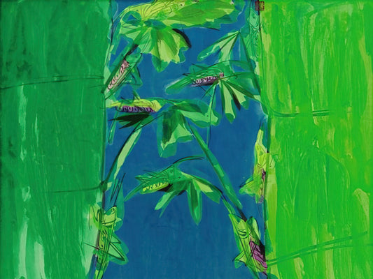Walasse Ting Framed Canvas Print: A Collector's Guide to Vibrant Modern Art - Early Summer - 1980 by Walasse Ting