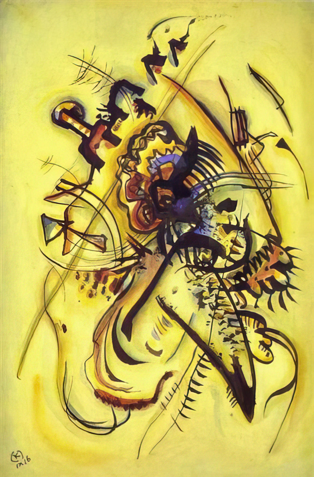 Wassily Kandinsky Abstract Artwork: The Spiritual Revolution in Modern Art - TO THE UNKNOWN VOICE 1916 by Wassily Kandinsky