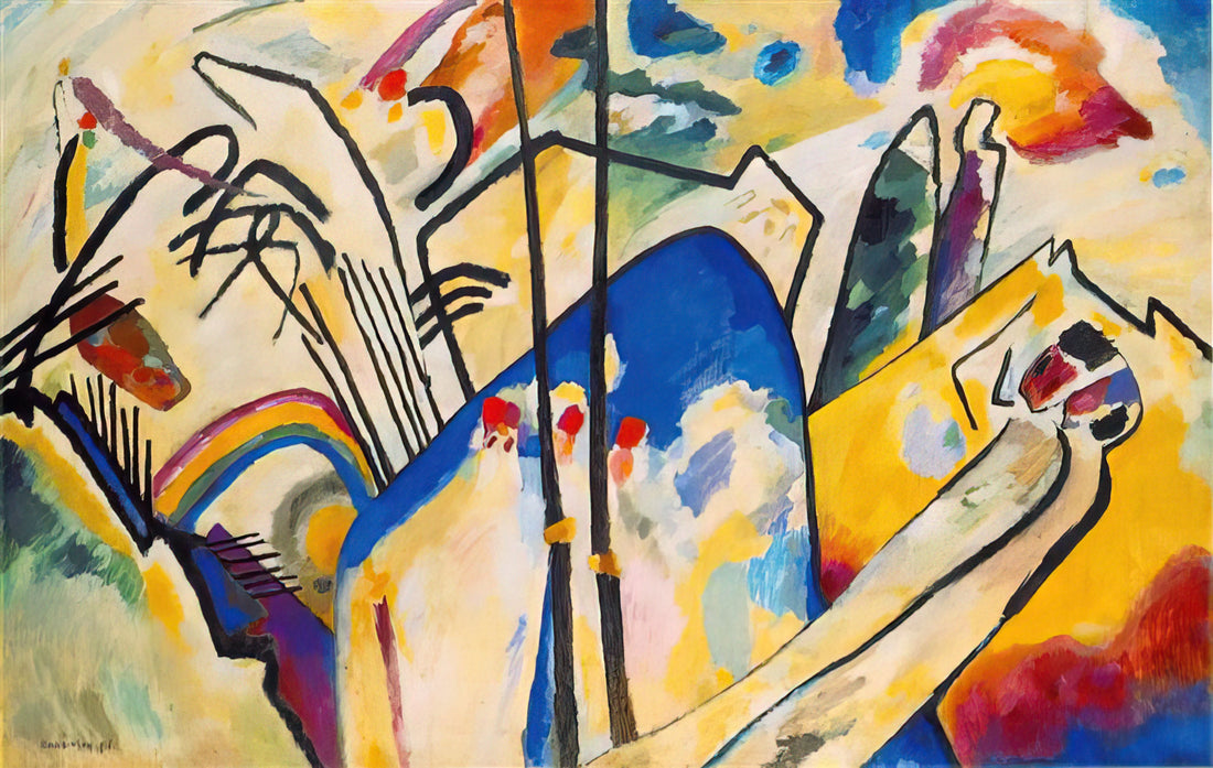 Wassily Kandinsky Famous Art: The Abstract Pioneer's Masterpieces Explained - COMPOSITION IV 1911 by Wassily Kandinsky