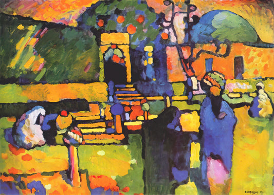 Wassily Kandinsky's First Abstract Painting: The Revolutionary Moment in Modern Art - ARABS I CEMETERY 1909 by Wassily Kandinsky