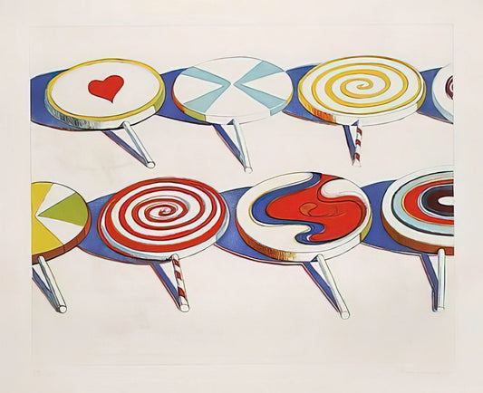 Wayne Thiebaud Art: The Sweet Geometry of American Still Life - Big Suckers - 1971 by Wayne Thiebaud
