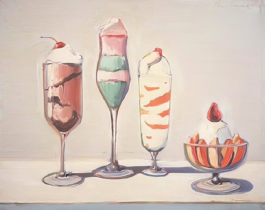 Wayne Thiebaud City Paintings: Urban Landscapes Through a Pop Art Lens - Four Sundaes - Pop Art by Wayne Thiebaud