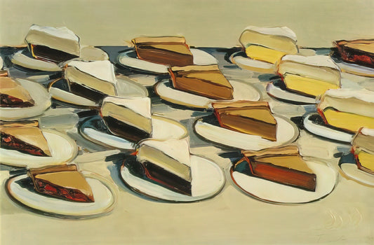 Wayne Thiebaud Exhibition: A Celebration of American Pop Art and Everyday Delights - Pies, Pies, Pies - 1961 by Wayne Thiebaud