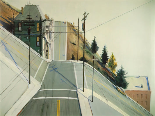 Wayne Thiebaud Painting: The Sweet Geometry of American Life - 24th Street Intersection - 1977 by Wayne Thiebaud