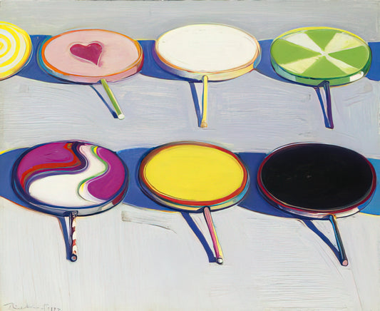 Wayne Thiebaud at the Whitney Museum: A Celebration of American Pop Art and Everyday Delights - Seven Suckers - 1970 by Wayne Thiebaud
