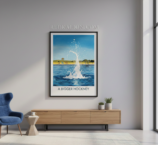 Which companies offer high-quality David Hockney art posters for home decor?