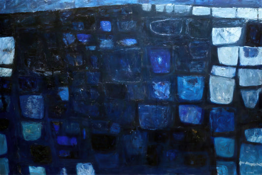 William Scott Framed Art Print: A Curator's Guide to the British Modernist's Enduring Legacy - Blue Abstract - 1959 by William Scott