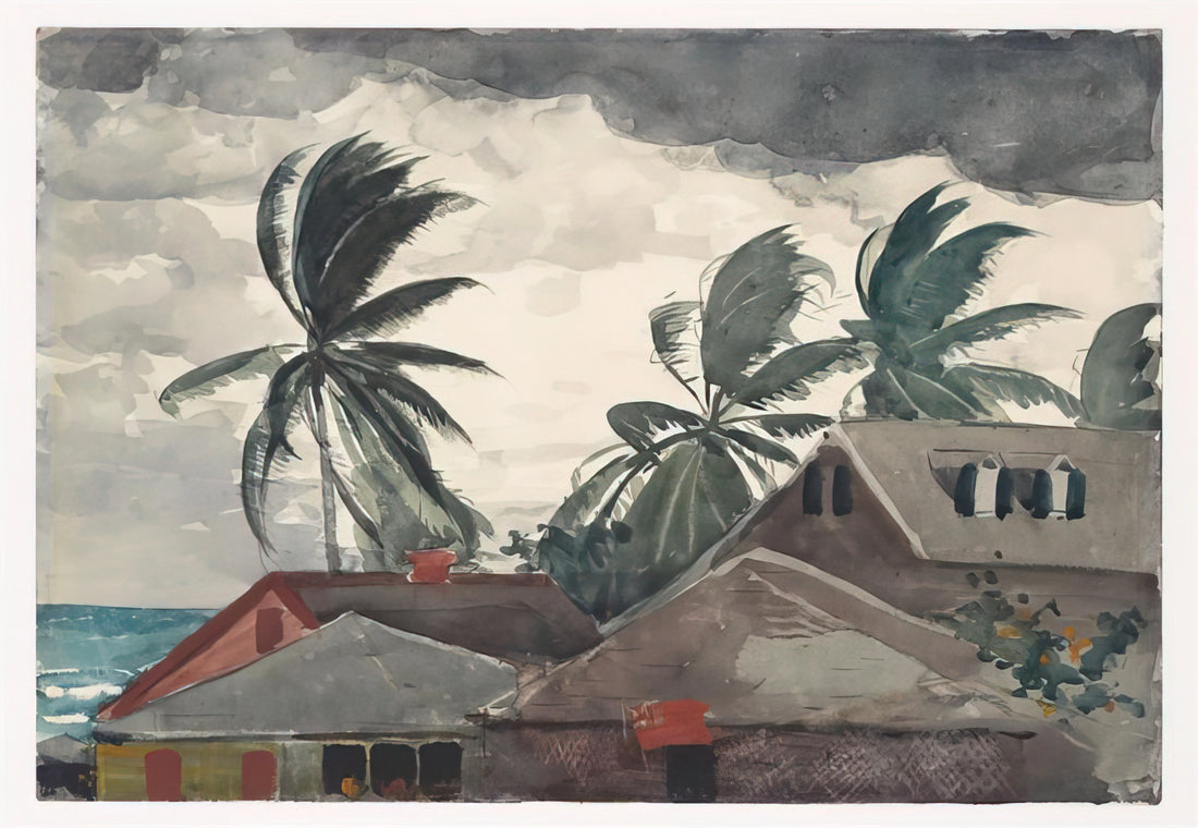 Winslow Homer Beach Scenes: The American Sublime in Coastal Art - HURRICANE BAHAMAS 1898 by Winslow Homer