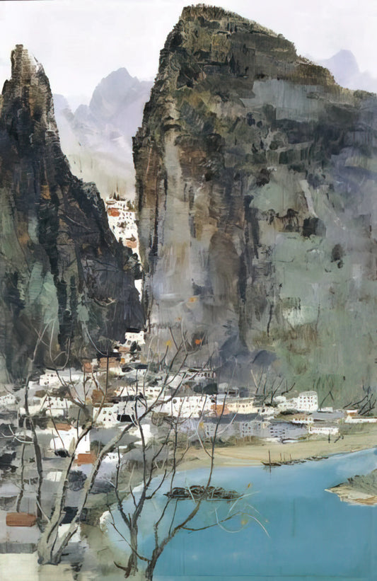 Wu Guanzhong Exhibition: A Journey Through Modern Chinese Art's Masterful Synthesis - Scenery of Guilin - 1973 by Wu Guanzhong