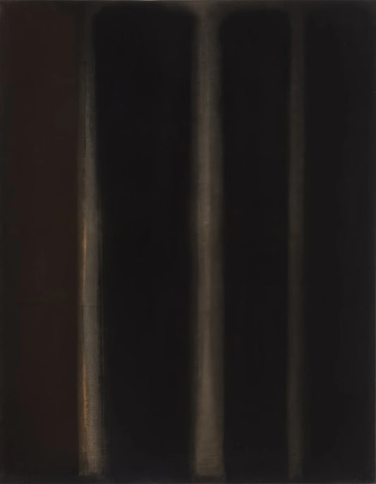 Yun Hyong-keun Brushed Aluminum Print: A Modernist Masterpiece in Metallic Form - Umber Black - 1974 by Yun Hyong-keun