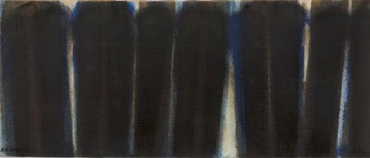 Yun Hyong-keun Framed Art Print: A Guide to Owning a Masterpiece of Dansaekhwa - Burnt Umber and Ultramarine - 1973 by Yun Hyong-keun