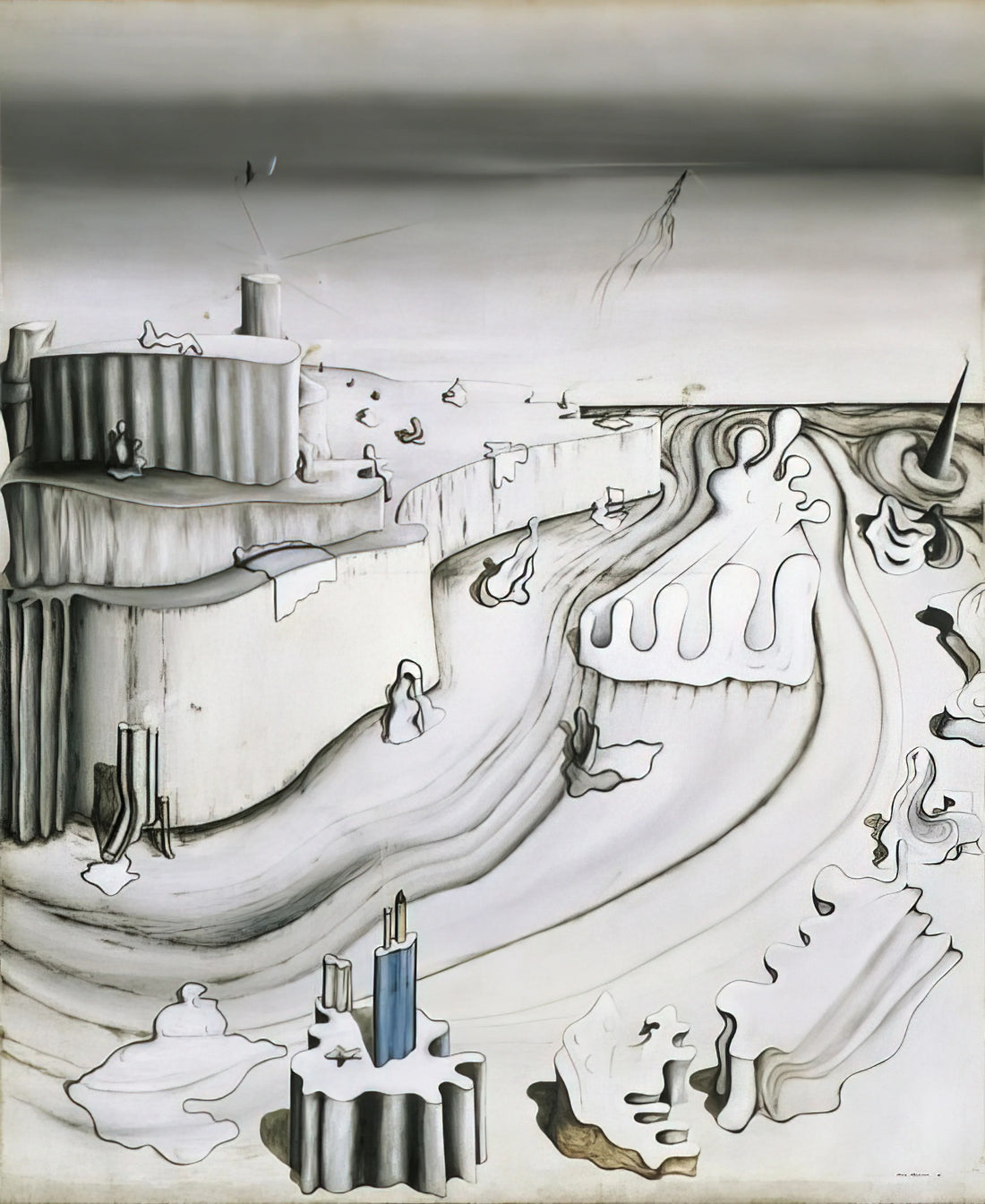 Yves Tanguy Framed Art Print: Surrealist Masterpieces for Your Collection - Promontory Palace by Yves Tanguy