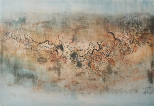 Zao Wou-Ki: The Master of Lyrical Abstraction Between East and West - VENT ET POUSSI RE 1957 by Zao Wou-Ki