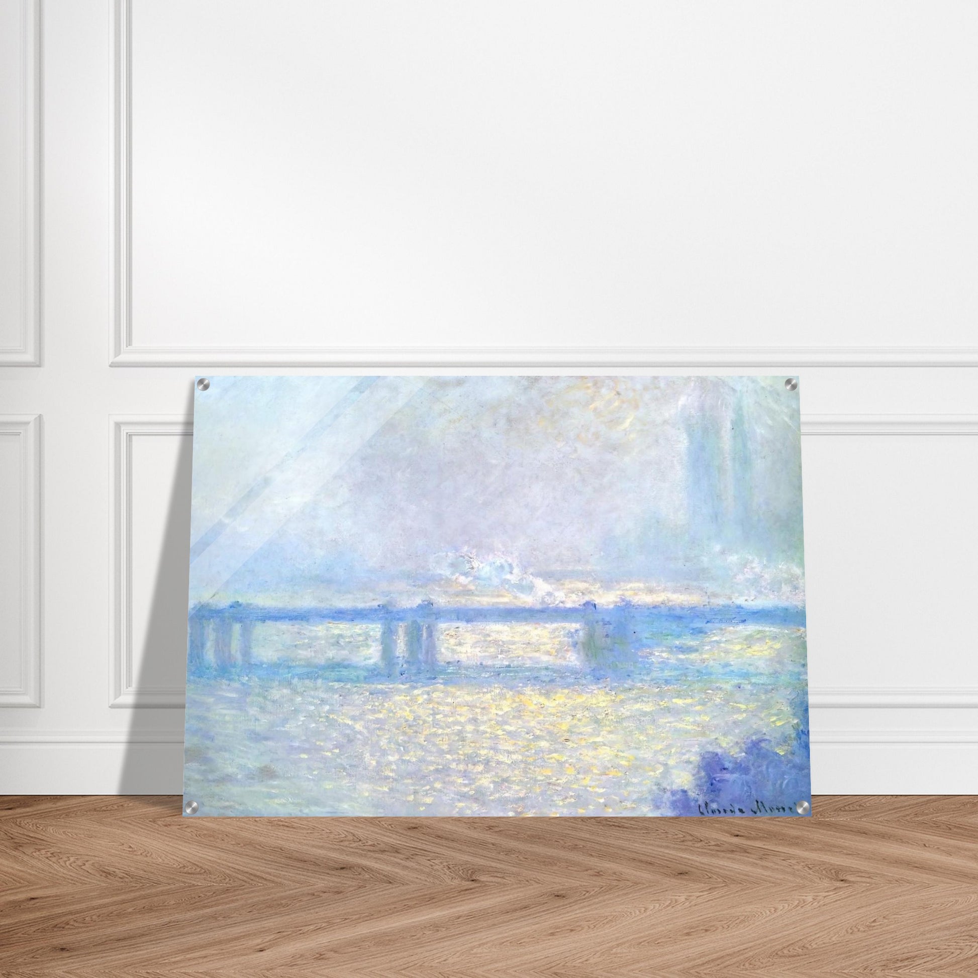 Charing Cross Bridge, Overcast Weather - claude monet Acrylic Print - 70x100 cm / 28x40″ inches