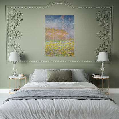 Springtime Landscape - claude monet Brushed Aluminum Print - 70x100 cm / 28x40 inches | claude monet Aluminum Print | claude monet Prints