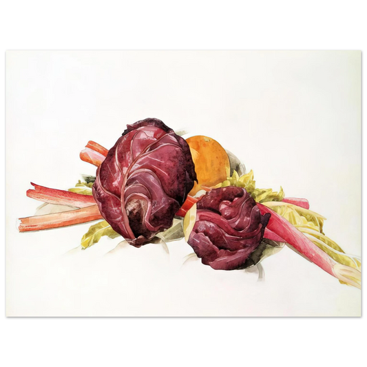 Charles Demuth - Red Cabbages, Rhubarb and Orange - 1929  75x100 cm / 30x40inches Fine Art Poster