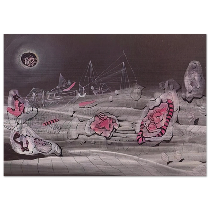 DARK LIGHT 1940 - Roberto Matta Brushed Aluminum Print - 70x100 cm / 28x40 inches | Roberto Matta Aluminum Print | Roberto Matta Prints