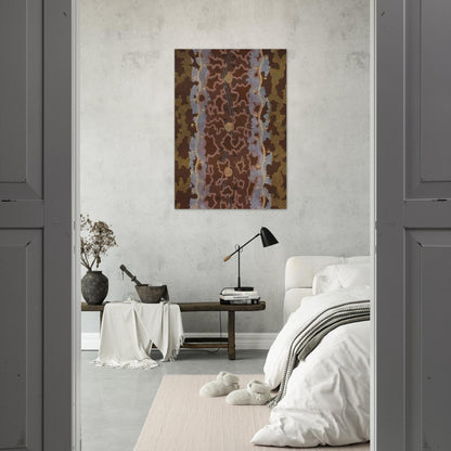 Possum Dreaming at Napperby - 1979 - Clifford Possum Tjapaltjarri Brushed Aluminum Print - 70x100 cm / 28x40 inches | Clifford Possum Tjapaltjarri Aluminum Print | Clifford Possum Tjapaltjarri Prints