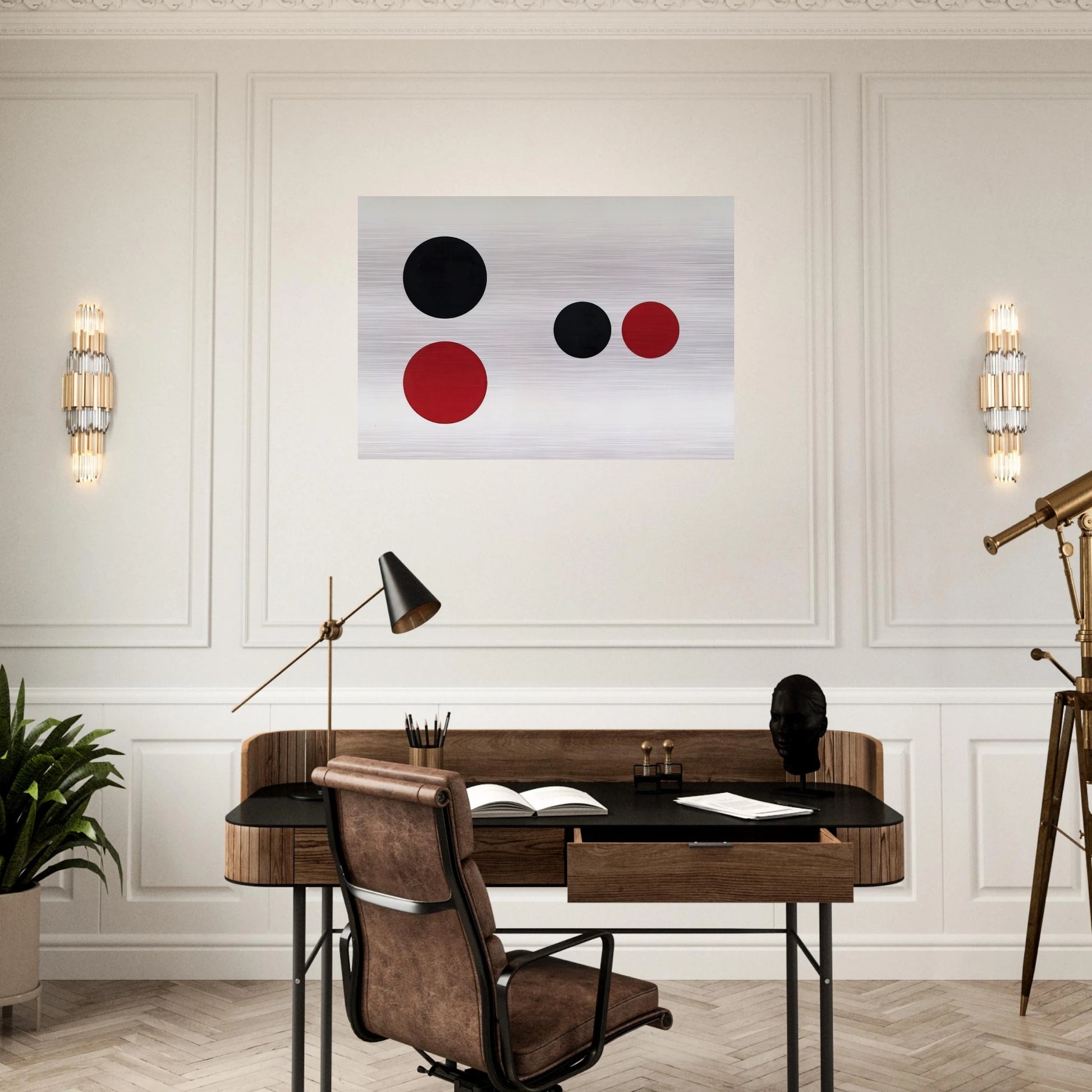 Revolving - 1959 - Alexander Liberman Brushed Aluminum Print - 70x100 cm / 28x40 inches | Alexander Liberman Aluminum Print | Alexander Liberman Prints