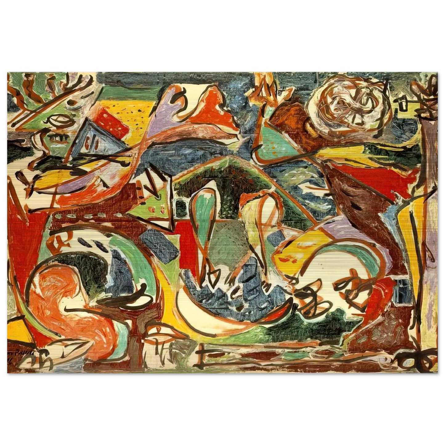 THE KEY - Jackson Pollock Brushed Aluminum Print - 70x100 cm / 28x40 inches | Jackson Pollock Aluminum Print | Jackson Pollock Prints