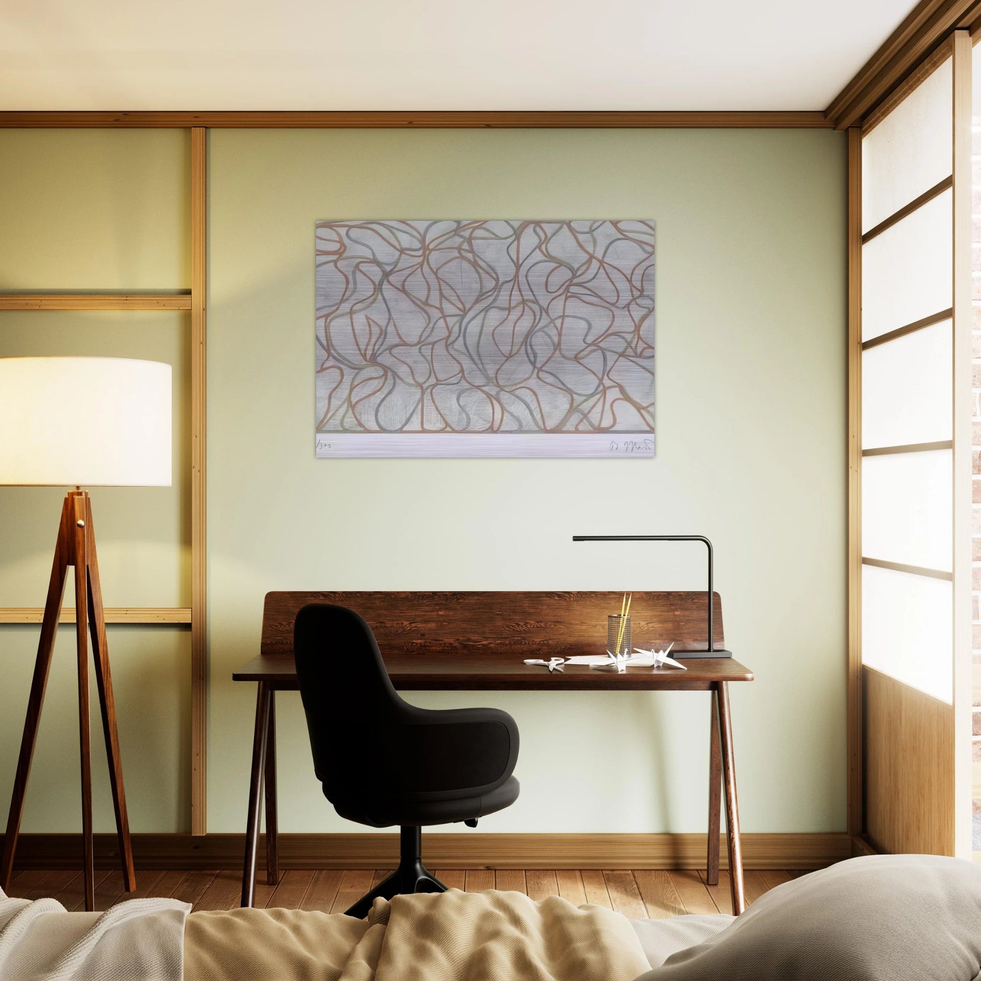 Distant Muses - 2000 - Brice Marden Brushed Aluminum Print - 70x100 cm / 28x40 inches | Brice Marden Aluminum Print | Brice Marden Prints