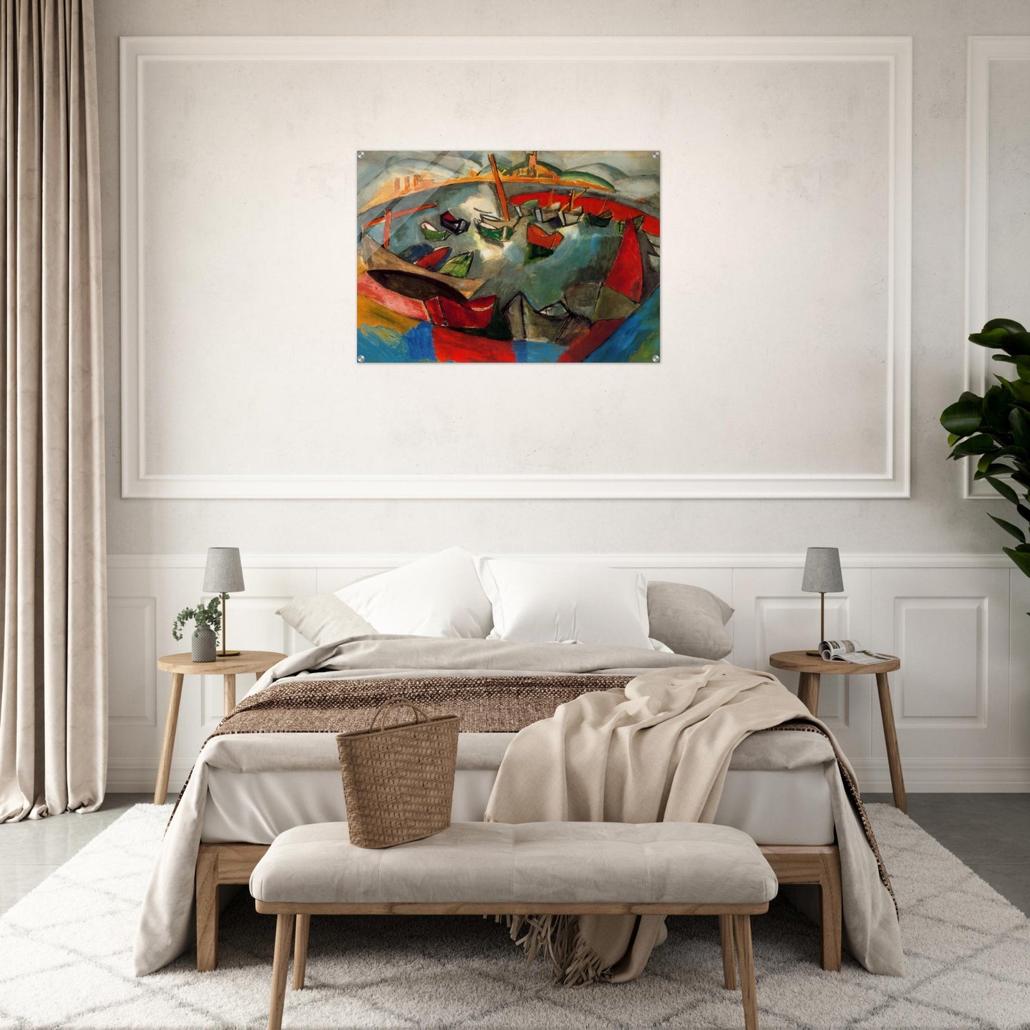 BOATS IN MARSEILLE 1908 - Raoul Dufy Acrylic Print - 70x100 cm / 28x40″ inches | Raoul Dufy Wall Art | Raoul Dufy Prints