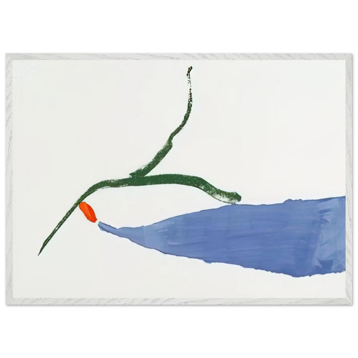 Helen Frankenthaler - A Little Zen - 1970 Wall art - 28x43  cm / XL (11x17 Inches) - Premium Wooden Framed Poster With Fine Art Paper - White frame