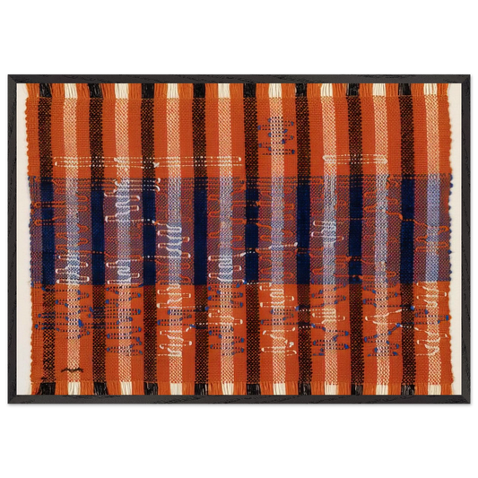 INTERSECTING 1962 - Anni Albers 70x100 cm / 28x40 inches Framed Art Print – Black Wooden Frame