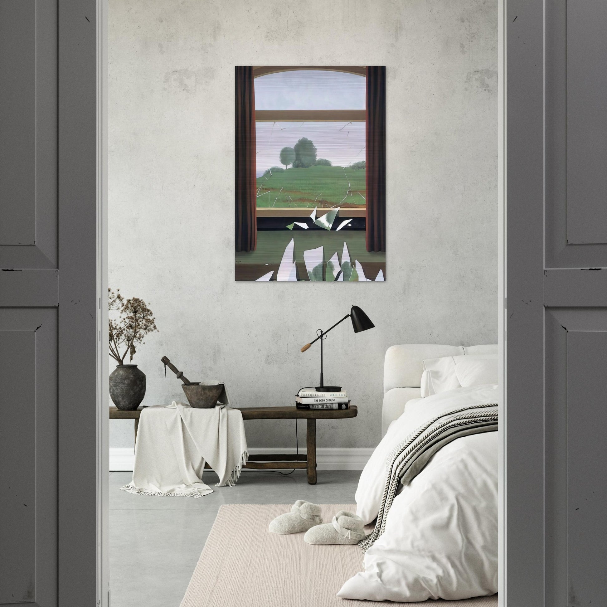 THE KEY TO THE FIELDS 1936 - Rene Magritte Brushed Aluminum Print - 70x100 cm / 28x40 inches | Rene Magritte Aluminum Print | Rene Magritte Prints
