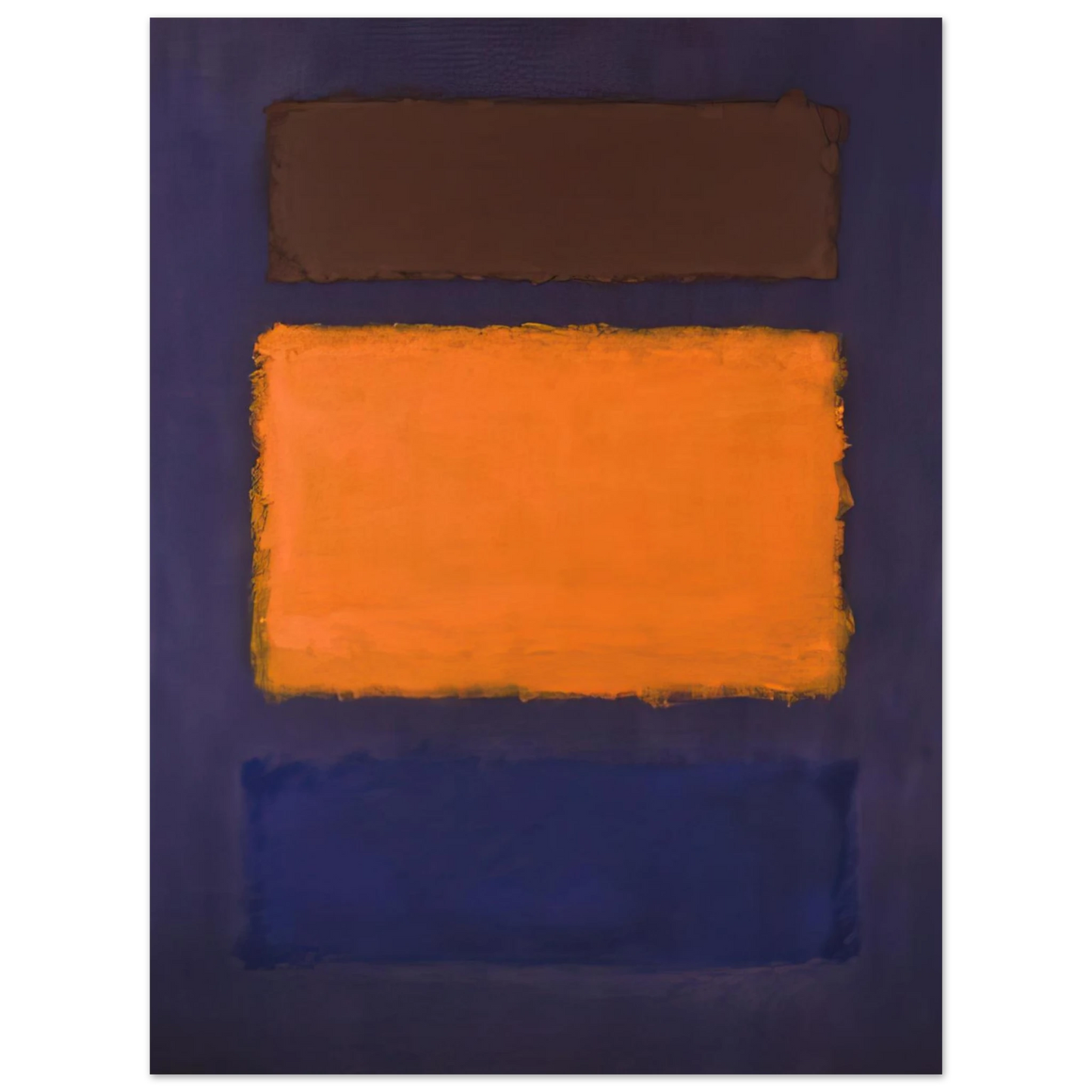 Mark Rothko - Brown, Orange, Blue on Maroon - c.1963  United States Wall Art - 21x29.7 cm / 8x12" - Fine Art Poster-canvas - -