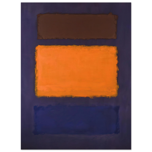 Mark Rothko - Brown, Orange, Blue on Maroon - c.1963  United States Wall Art - 21x29.7 cm / 8x12" - Fine Art Poster-canvas - -