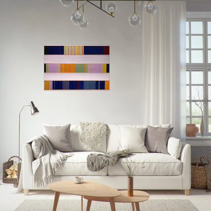Triple Jump - 1962 - Gene Davis Brushed Aluminum Print - 70x100 cm / 28x40 inches | Gene Davis Aluminum Print | Gene Davis Prints