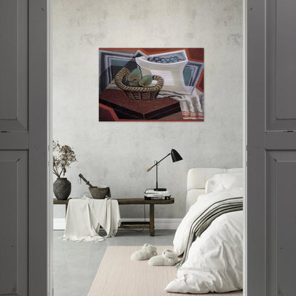 THE BASKET OF PEARS 1925 - Juan Gris Brushed Aluminum Print - 70x100 cm / 28x40 inches | Juan Gris Aluminum Print | Juan Gris Prints