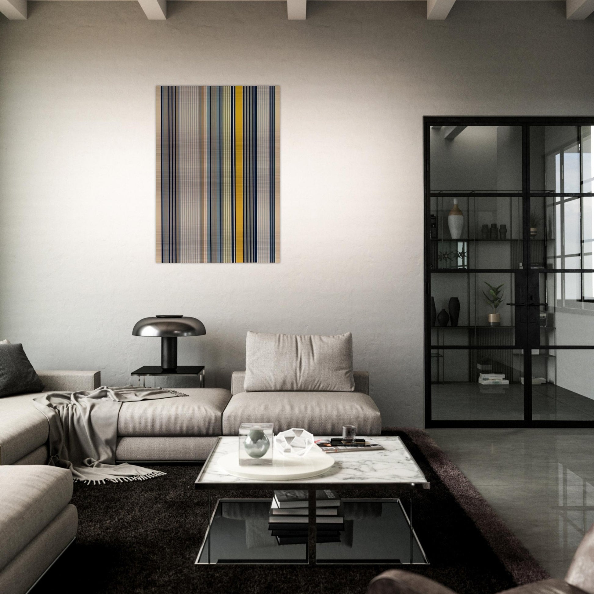 Signal - 1973 - Gene Davis Brushed Aluminum Print - 70x100 cm / 28x40 inches | Gene Davis Aluminum Print | Gene Davis Prints