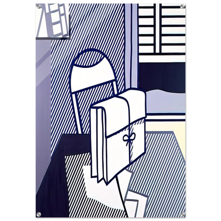 STILL LIFE WITH DOSSIER 1976 - Roy Lichtenstein Acrylic Print - 70x100 cm / 28x40″ inches | Roy Lichtenstein Wall Art | Roy Lichtenstein Prints