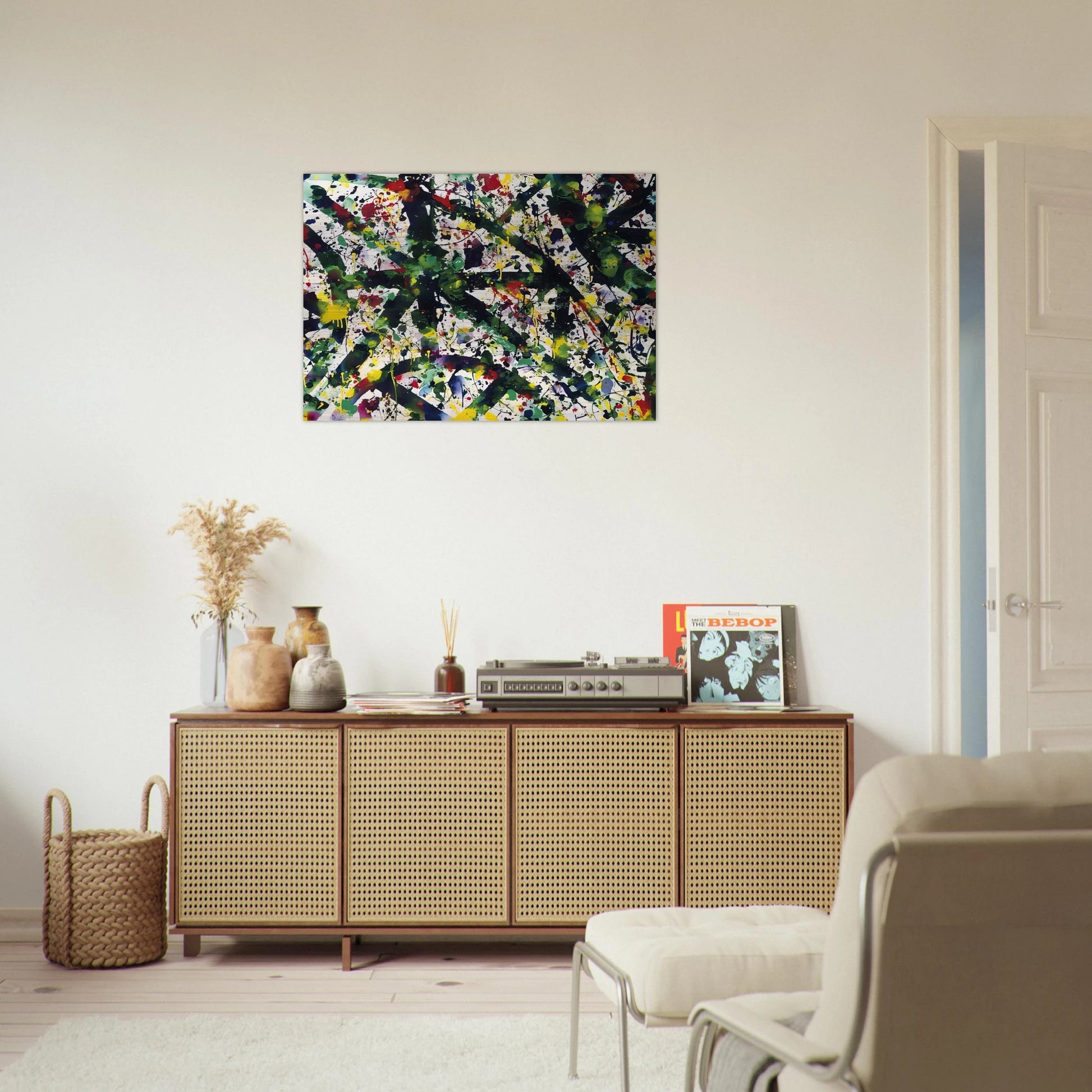 Green Buddha - Sam Francis Brushed Aluminum Print - 70x100 cm / 28x40 inches | Sam Francis Aluminum Print | Sam Francis Prints