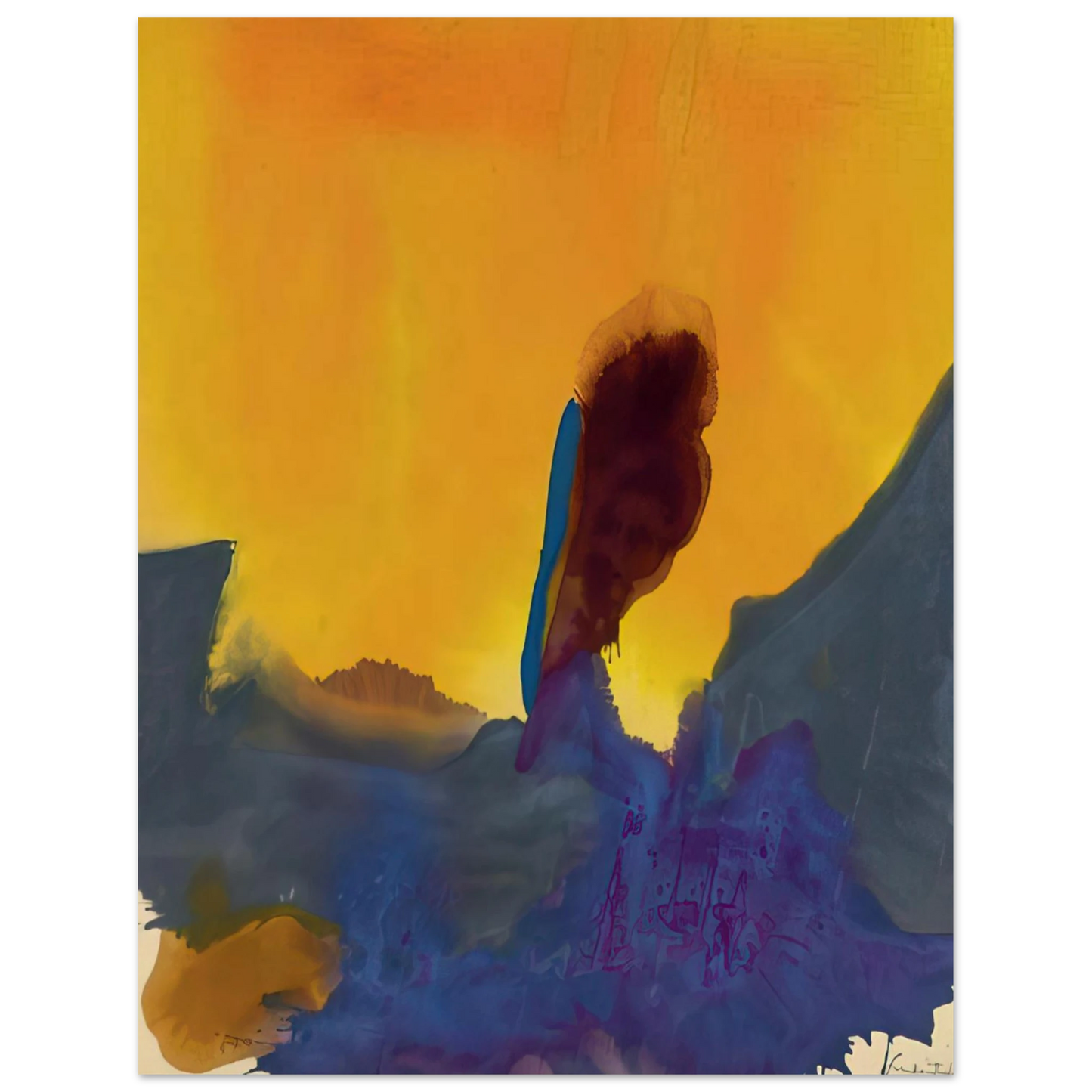Helen Frankenthaler - Glow II - 1968 Wall art - A1 (59.4 x 84.1  cm) - Fine Art Poster-canvas - -