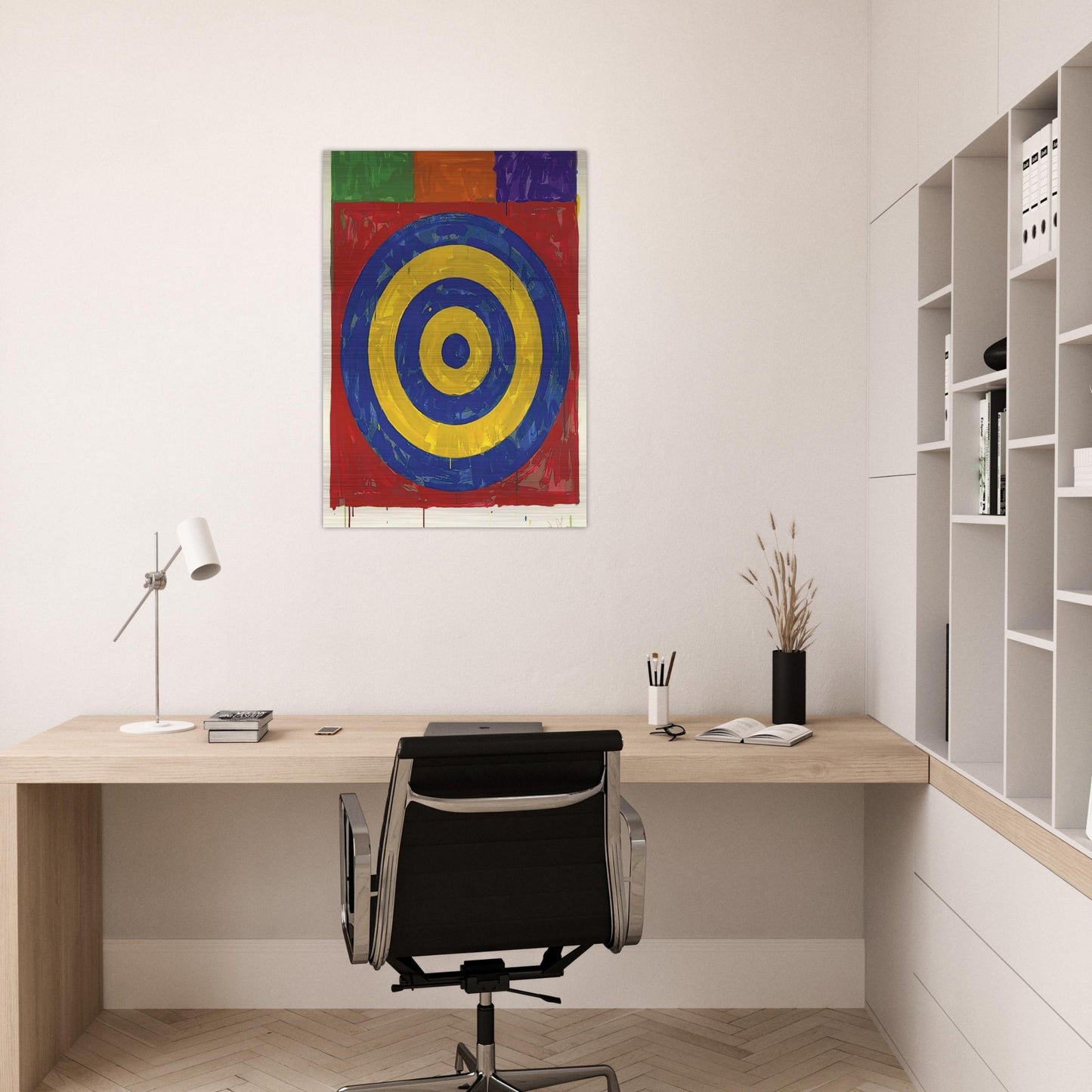 TARGET ULAE 147 1974 - Jasper Johns Brushed Aluminum Print - 70x100 cm / 28x40 inches | Jasper Johns Aluminum Print | Jasper Johns Prints