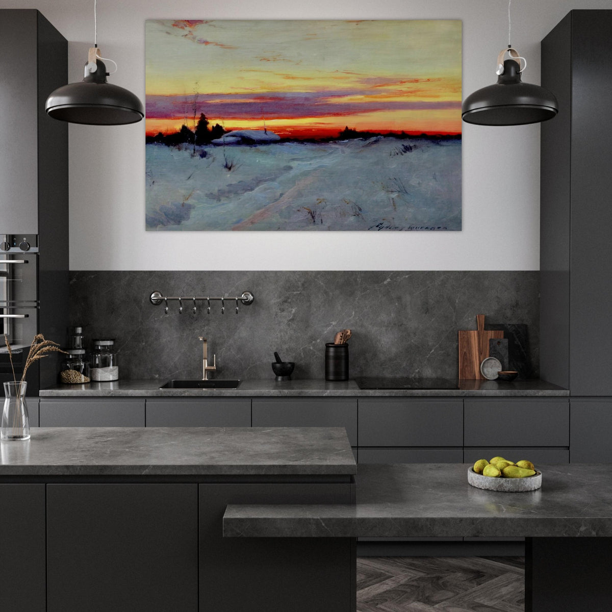 Alaska Sunset - Romanticism - Sydney Laurence Art Prints - 100x150 cm / 40x60″ inches | Sydney Laurence Poster | Sydney Laurence Prints