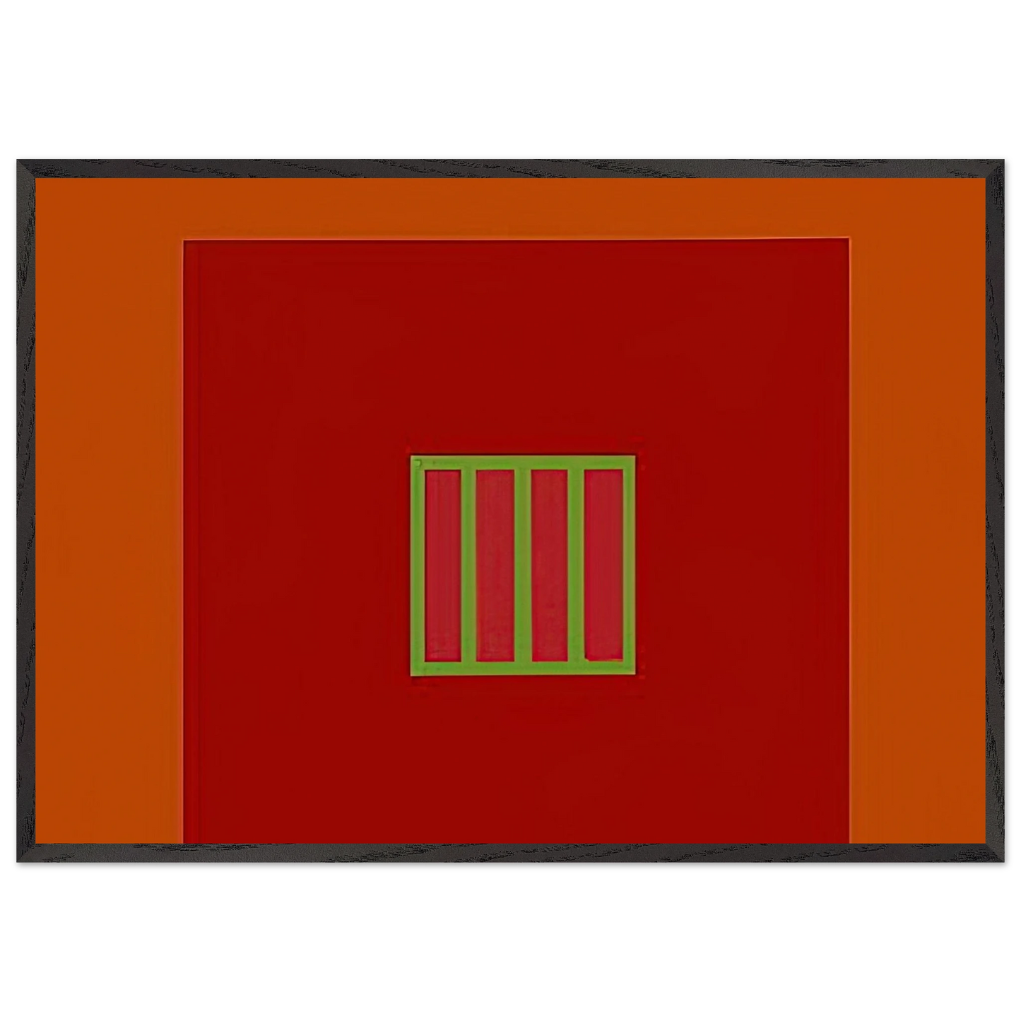Day-Glo Prison - 1982 - Peter Halley 70x100 cm / 28x40 inches Framed Art Print – Black Wooden Frame