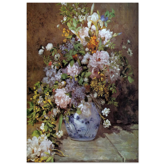 Spring Bouquet - Pierre-Auguste Renoir Brushed Aluminum Print - 70x100 cm / 28x40 inches | Pierre-Auguste Renoir Aluminum Print | Pierre-Auguste Renoir Prints