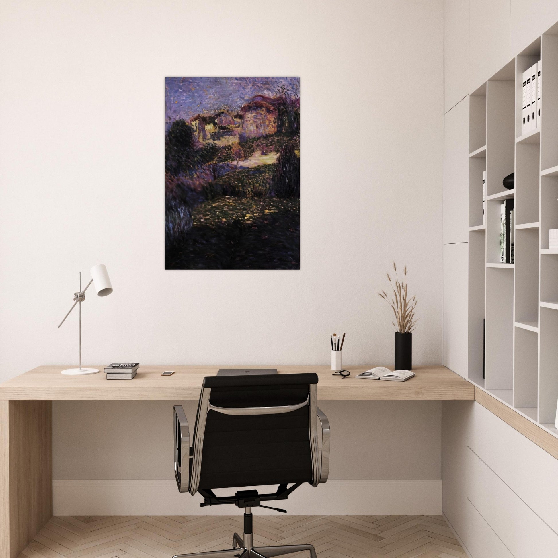 PAESAGGIO 1909 - Carlo Carra Brushed Aluminum Print - 70x100 cm / 28x40 inches | Carlo Carra Aluminum Print | Carlo Carra Prints