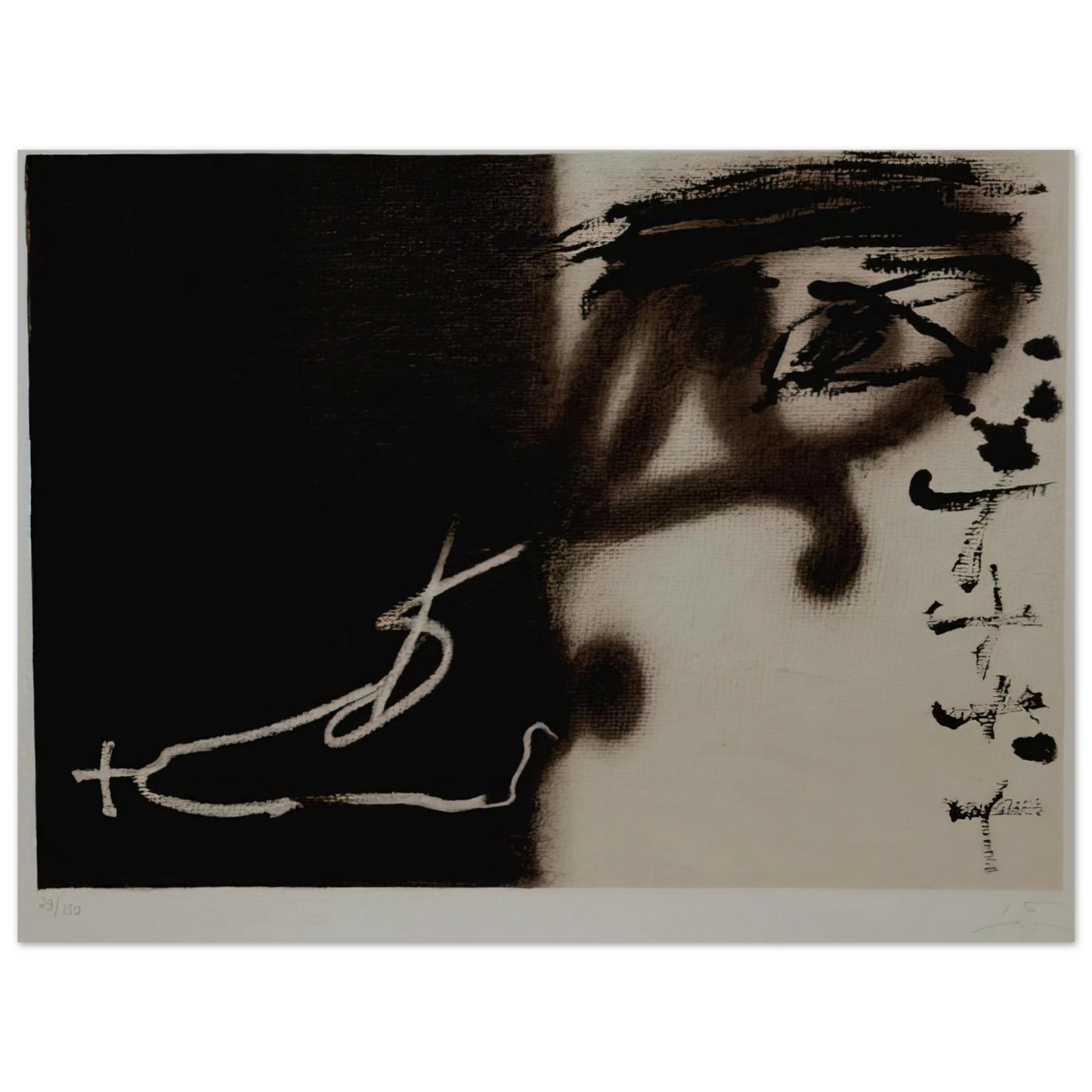 Antoni Tapies - DIVIS 1983  75x100 cm / 30x40inches Fine Art Poster