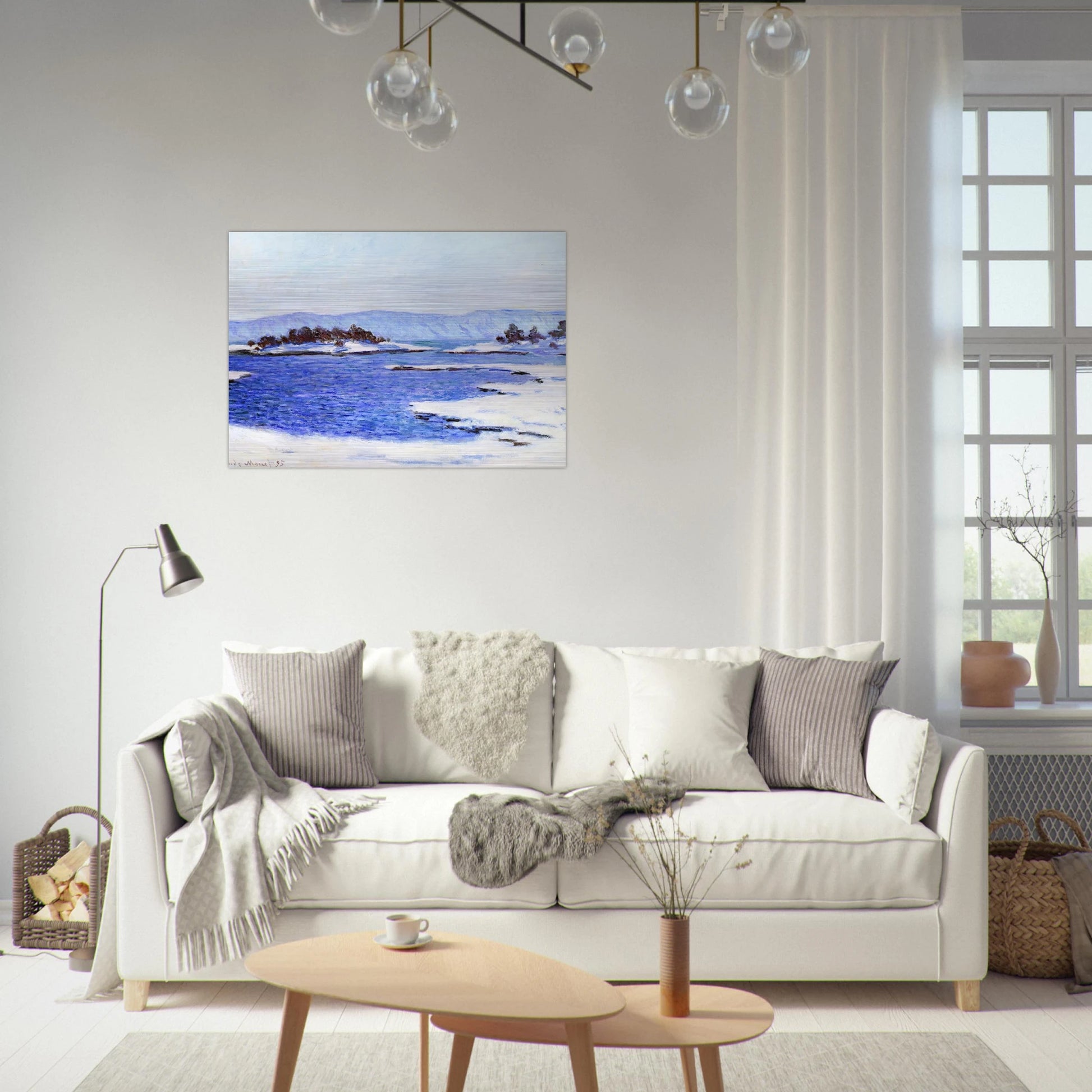 The Banks of the Fjord at Christiania - claude monet Brushed Aluminum Print - 70x100 cm / 28x40 inches | claude monet Aluminum Print | claude monet Prints