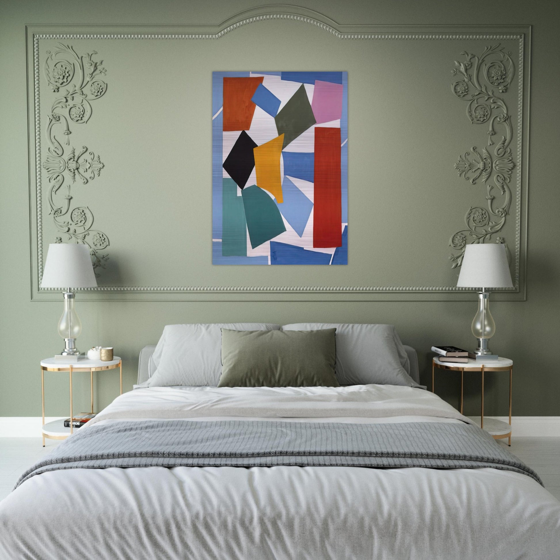 WATUSI HARD EDGE 1963 - Alma Woodsey Thomas Brushed Aluminum Print - 70x100 cm / 28x40 inches | Alma Woodsey Thomas Aluminum Print | Alma Woodsey Thomas Prints