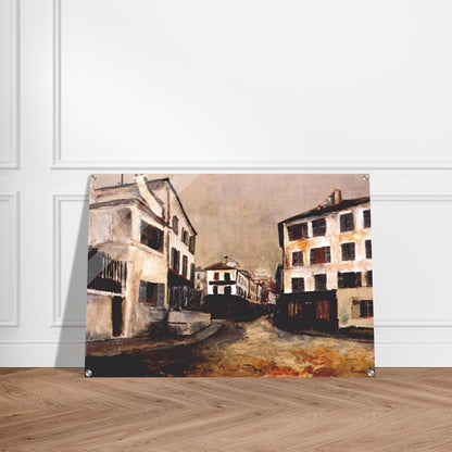NORVINS STREET - Maurice Utrillo Acrylic Print - 70x100 cm / 28x40″ inches